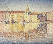 Paul Signac, houses in the port saint tropez opus